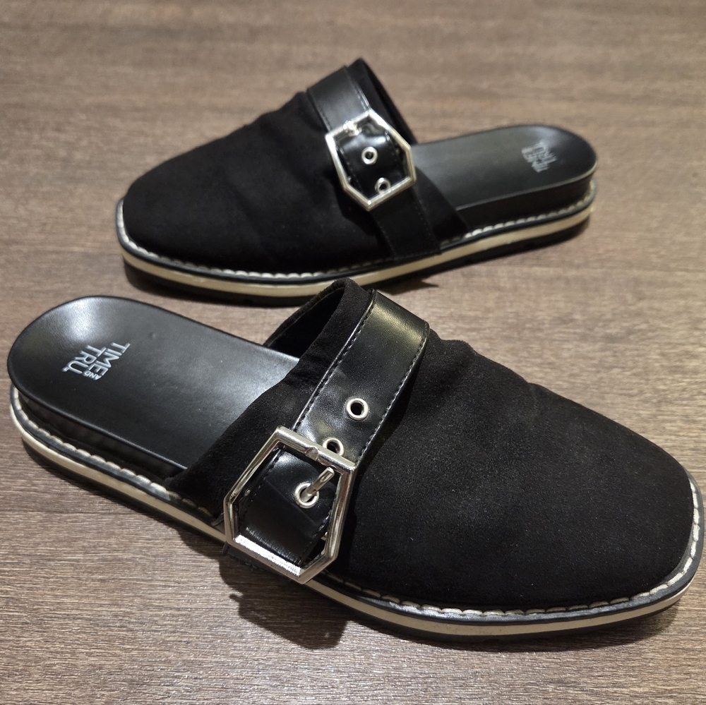 Time & Tru • Buckled Mule Slide Shoes